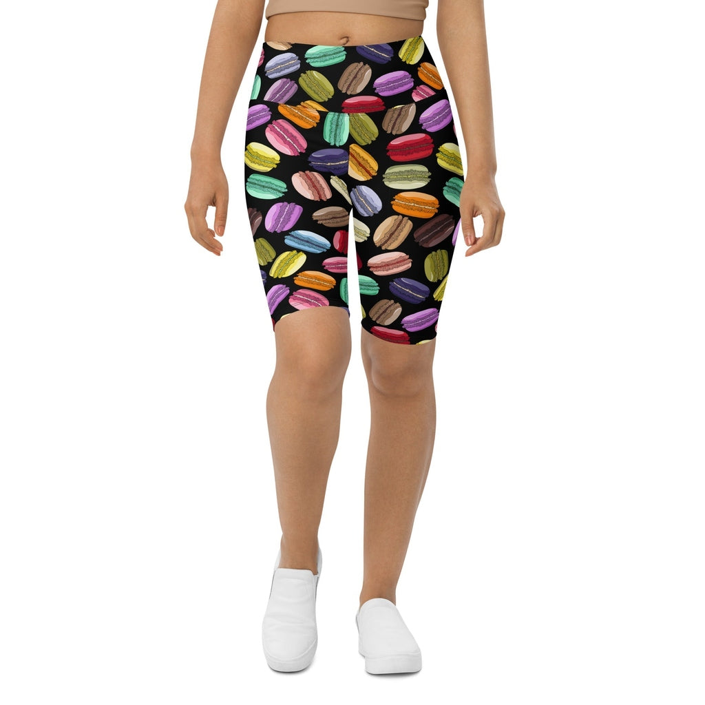 Macaroons Pattern Biker Shorts