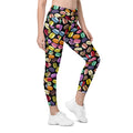 Macaroons Pattern Crossover Leggings With Pockets