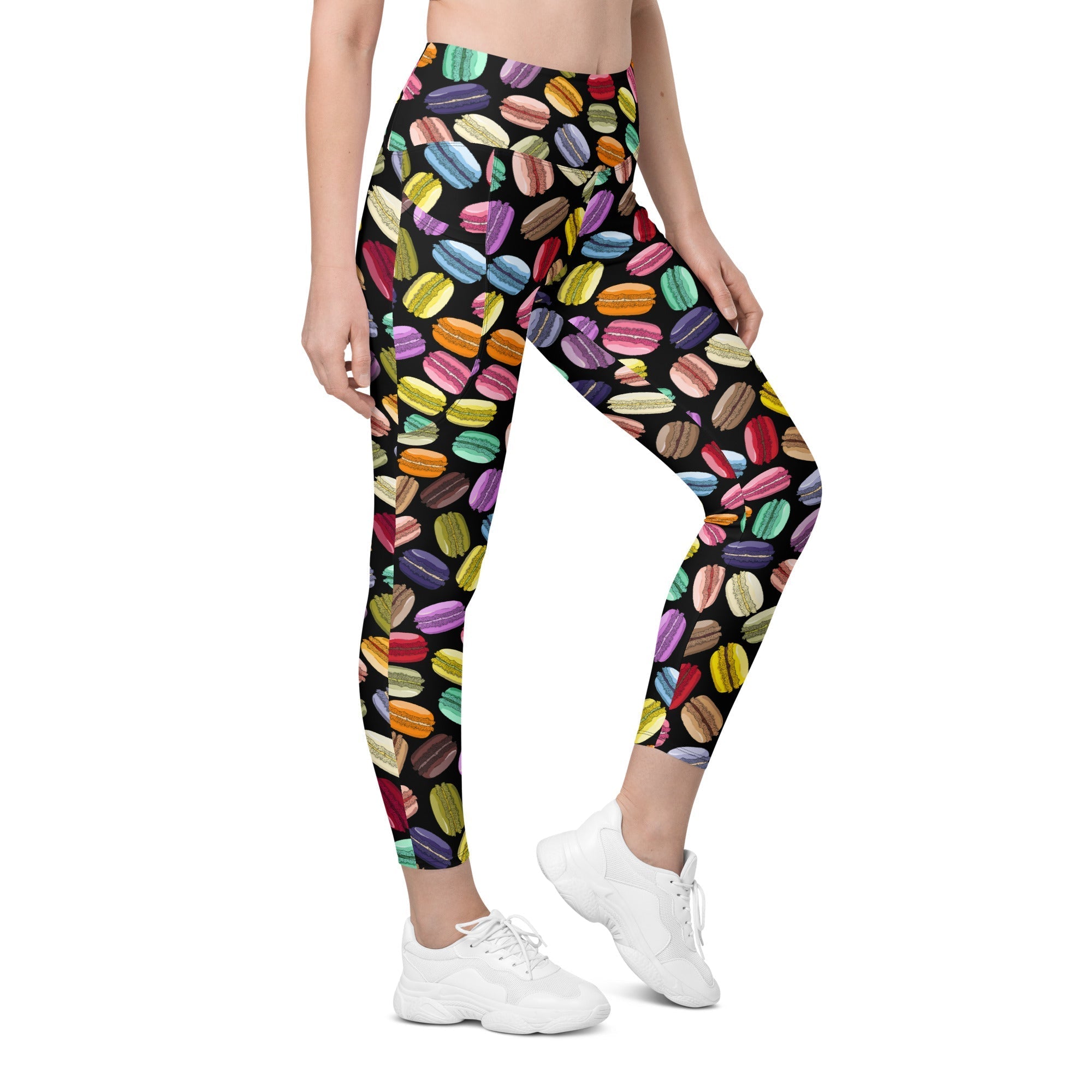 Macaroons Pattern Leggings With Pockets