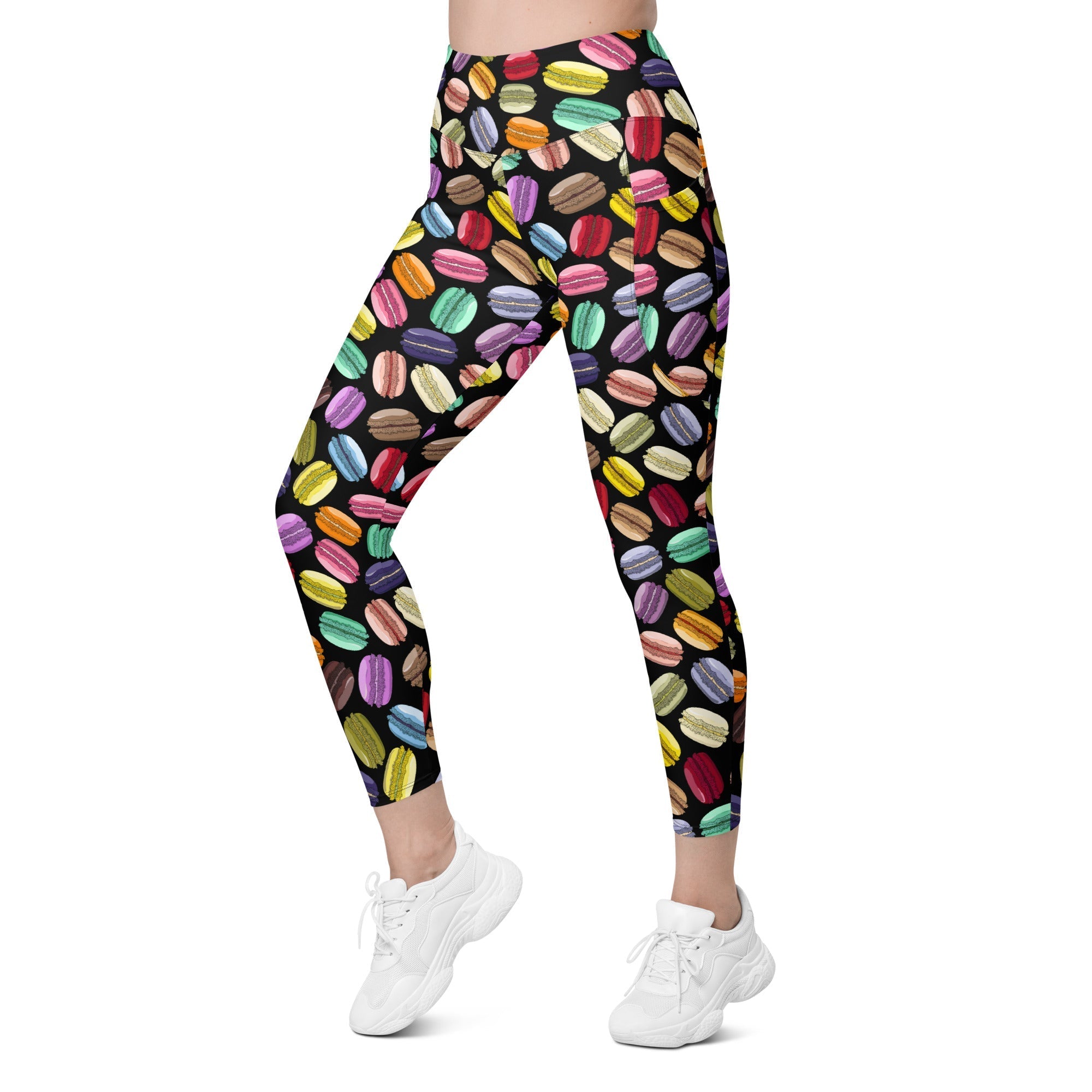 Macaroons Pattern Leggings With Pockets