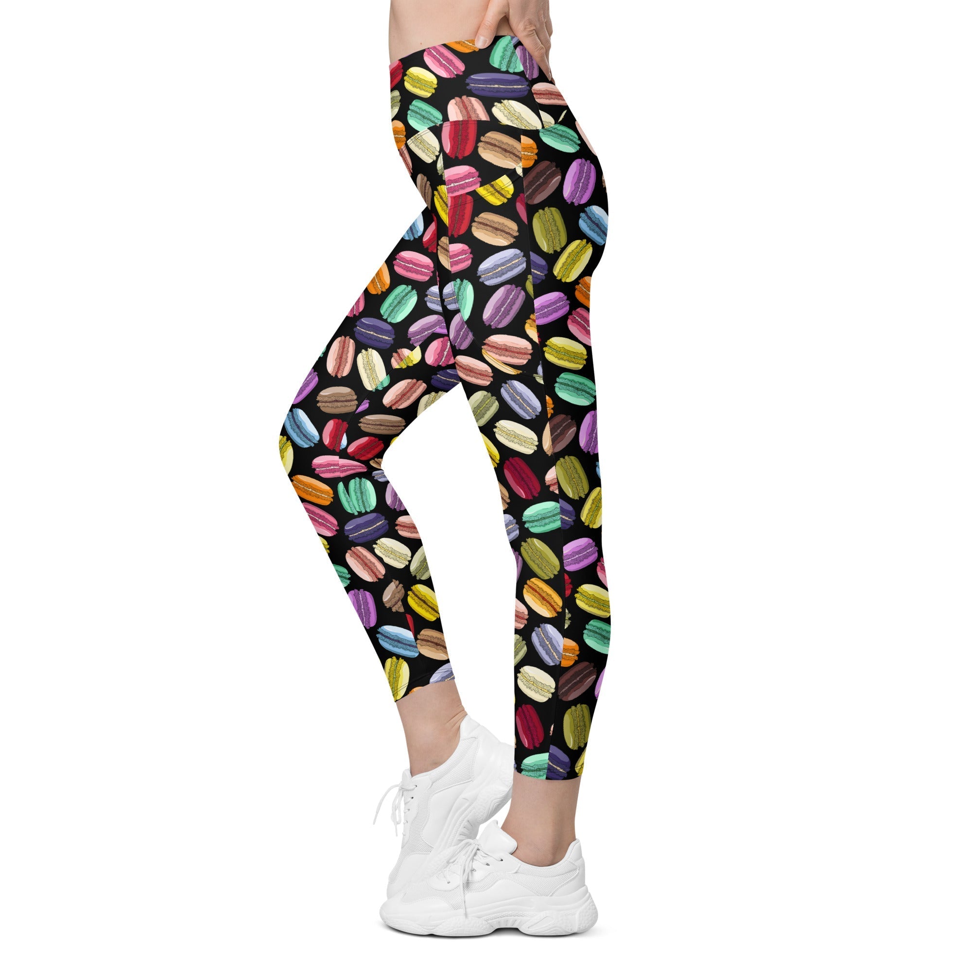 Macaroons Pattern Leggings With Pockets