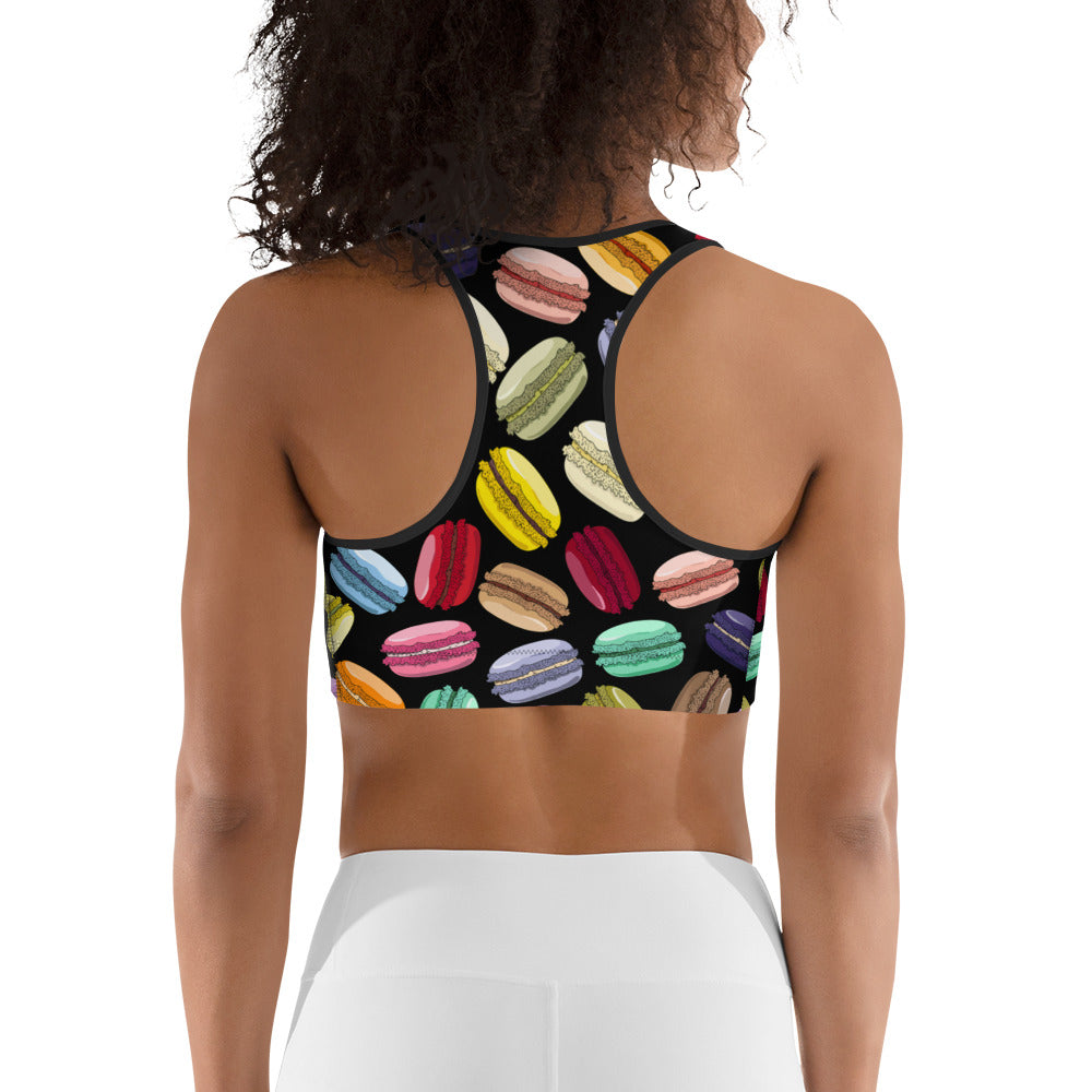 Macaroons Pattern Sports Bra