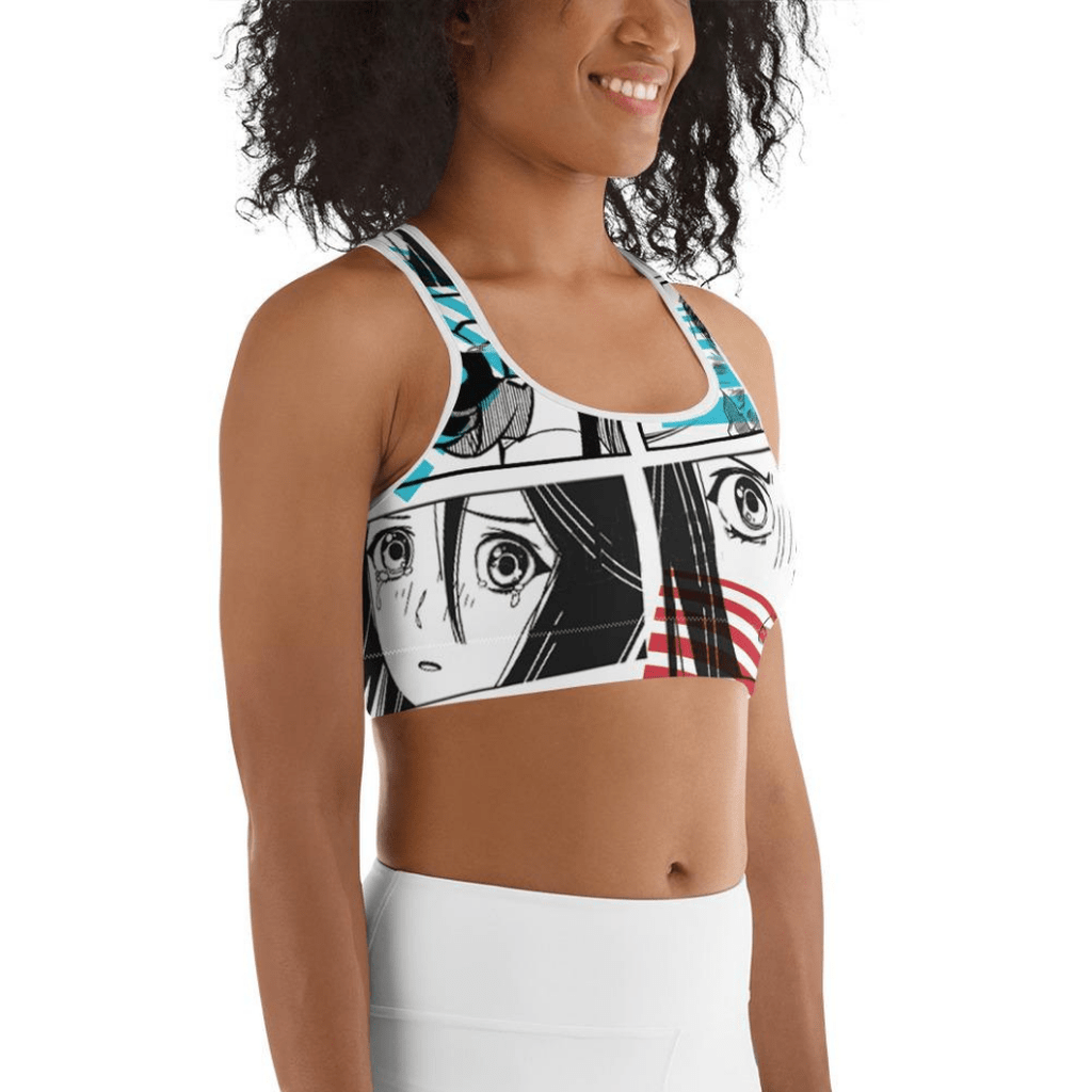 Manga Comic Book Sports Bra