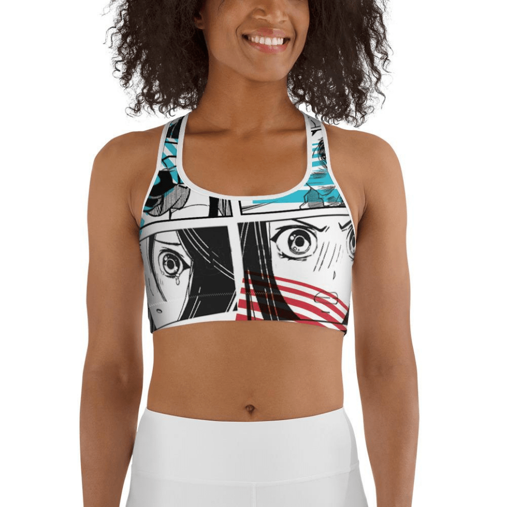 Manga Comic Book Sports Bra