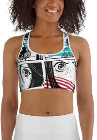 Manga Comic Book Sports Bra