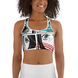 Manga Comic Book Sports Bra