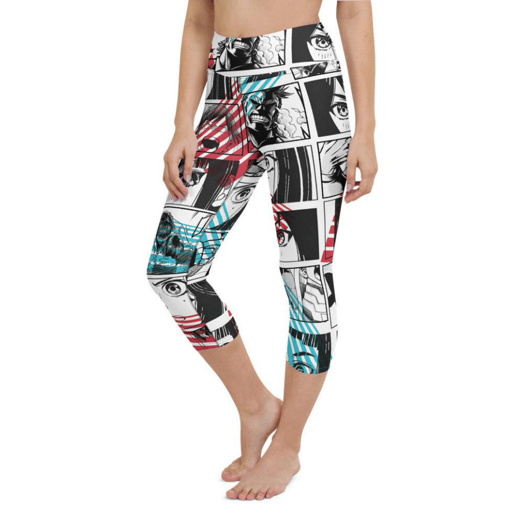 Manga Comic Book Yoga Capris