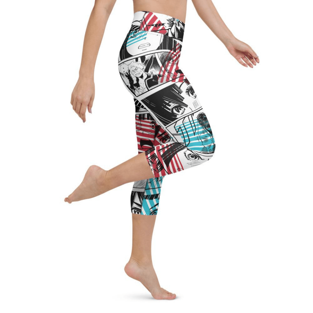 Manga Comic Book Yoga Capris
