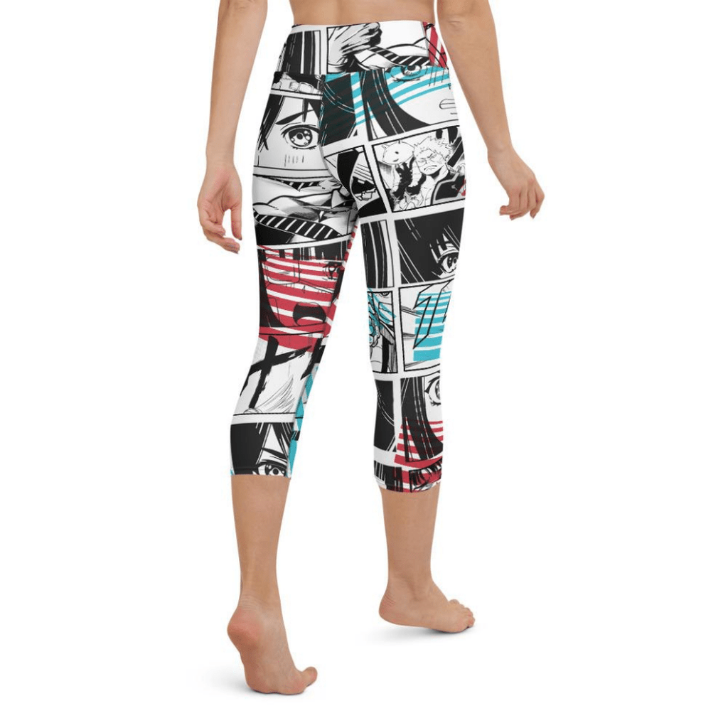 Manga Comic Book Yoga Capris