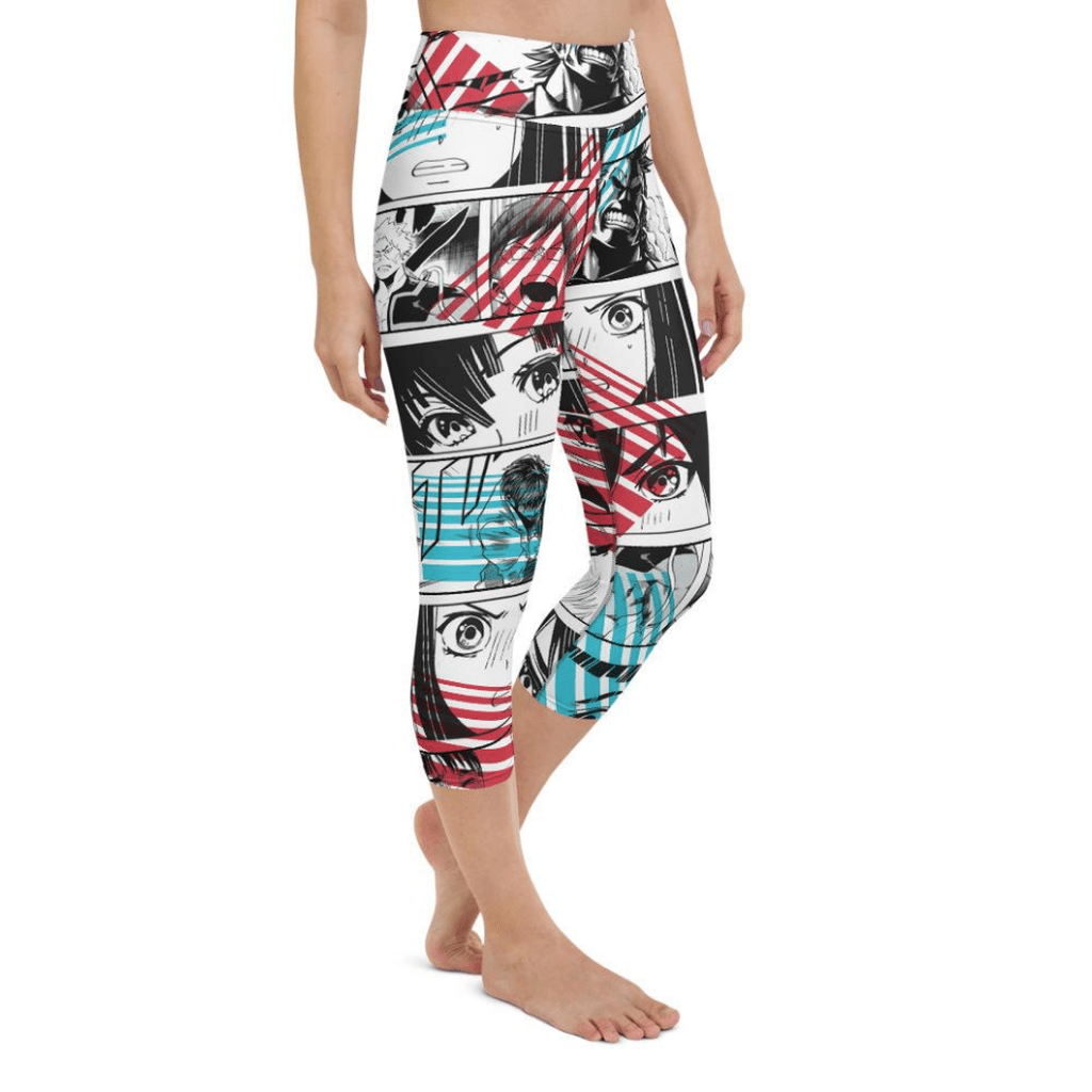 Manga Comic Book Yoga Capris