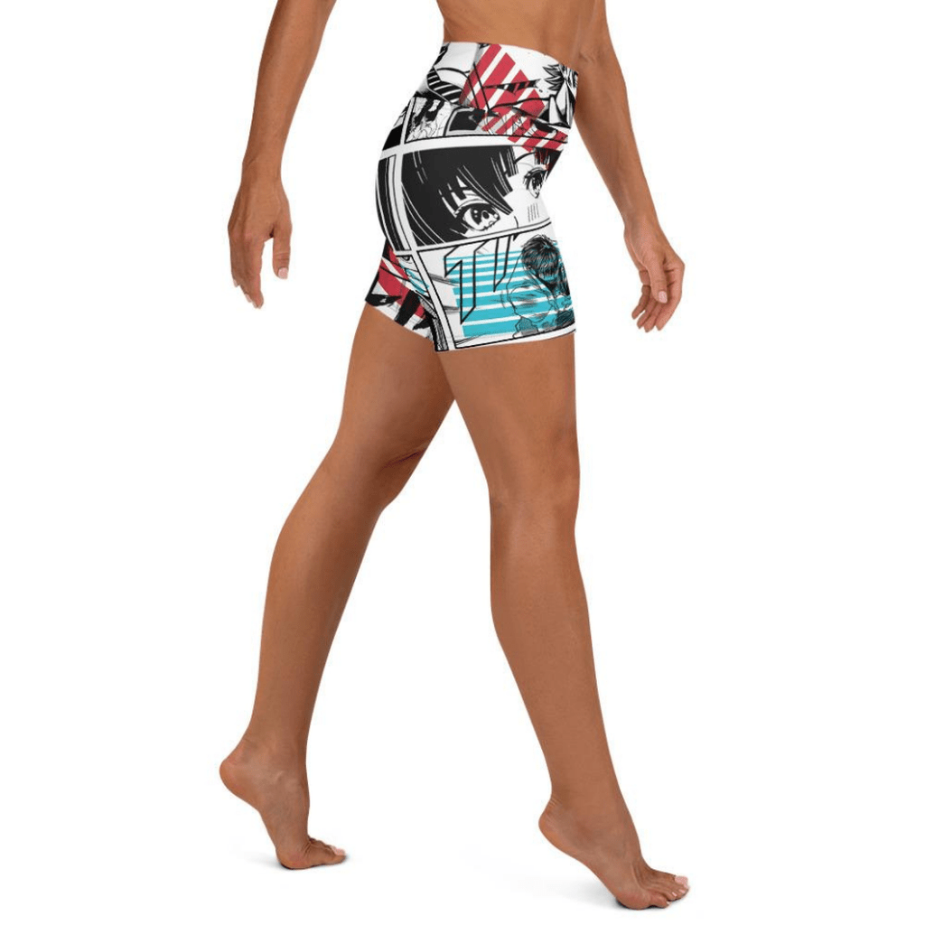 Manga Comic Book Yoga Shorts