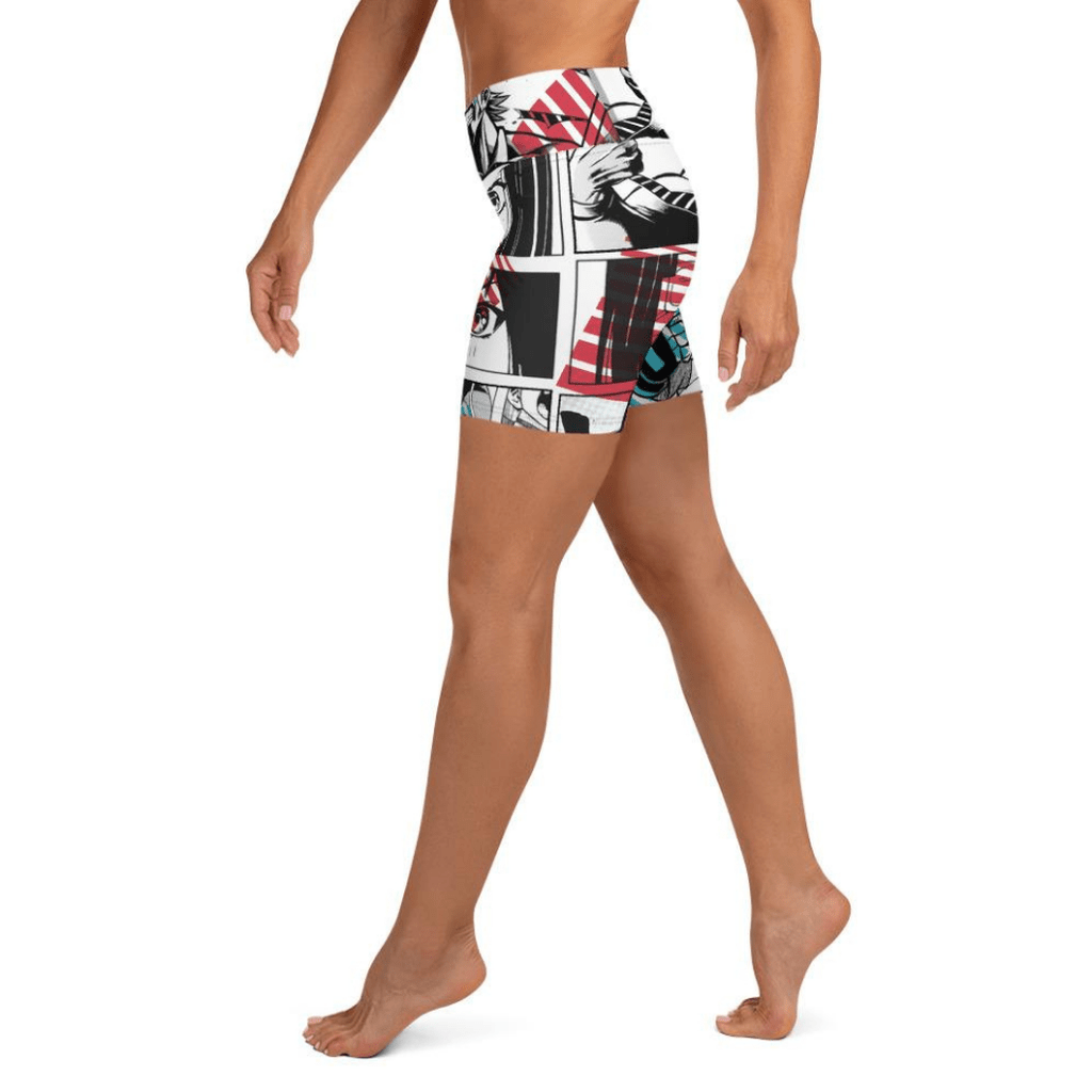 Manga Comic Book Yoga Shorts