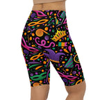Mardi Gras Biker Shorts