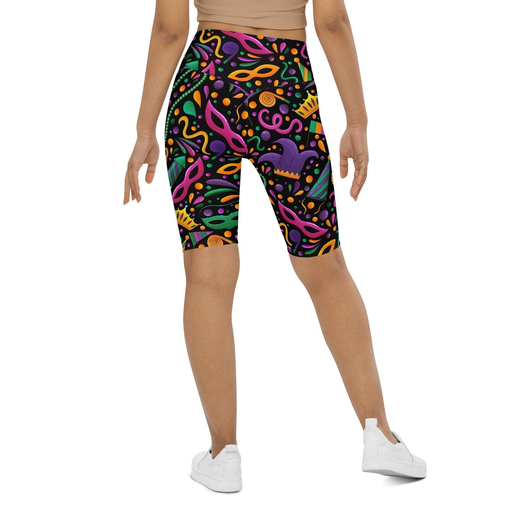 Mardi Gras Biker Shorts
