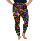 Mardi Gras Masks & Beads Party Plus Size Leggings