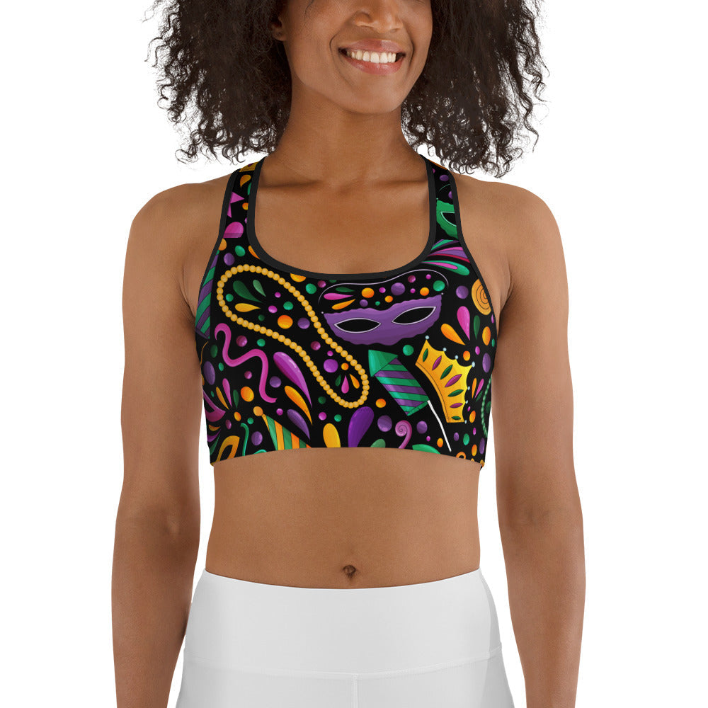 Mardi Gras Sports Bra