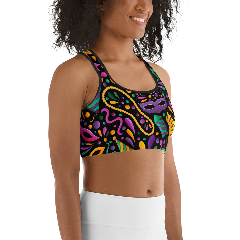 Mardi Gras Sports Bra