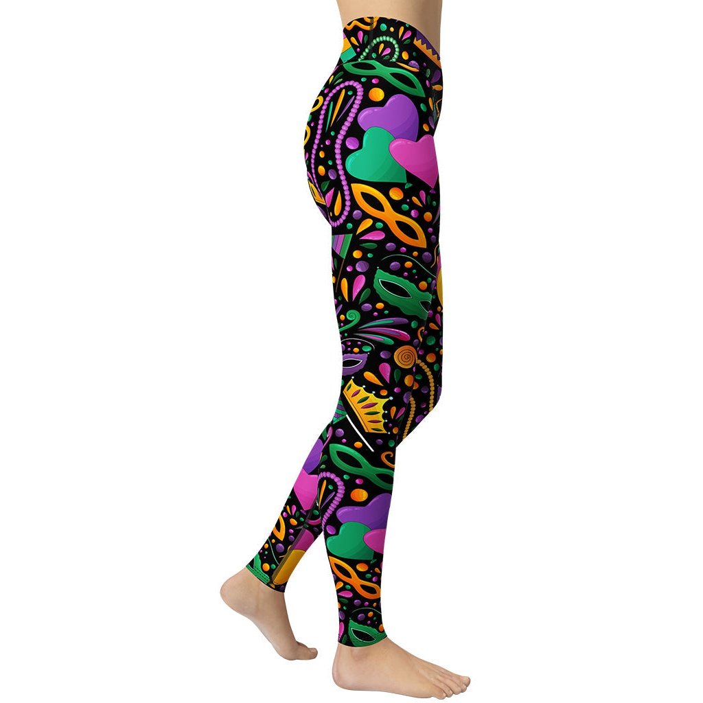 Mardi Gras Yoga Leggings