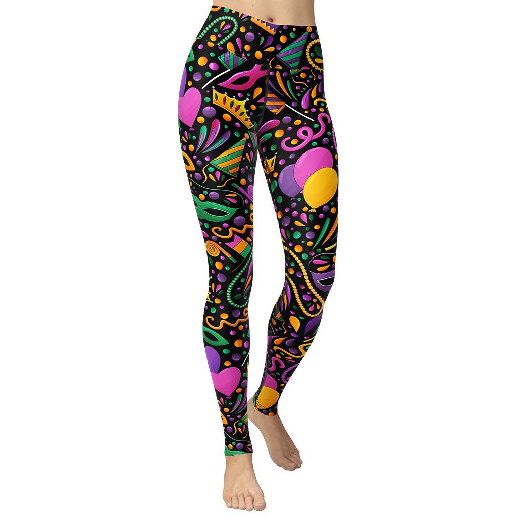 Mardi Gras Yoga Leggings