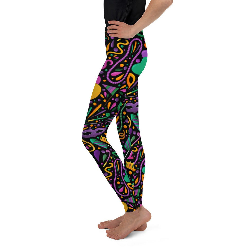 Mardi Gras Youth Leggings