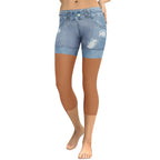 Medium Brown Denim Shorts Capris