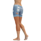 Medium Brown Denim Shorts Capris