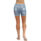 Medium Brown Denim Shorts Capris