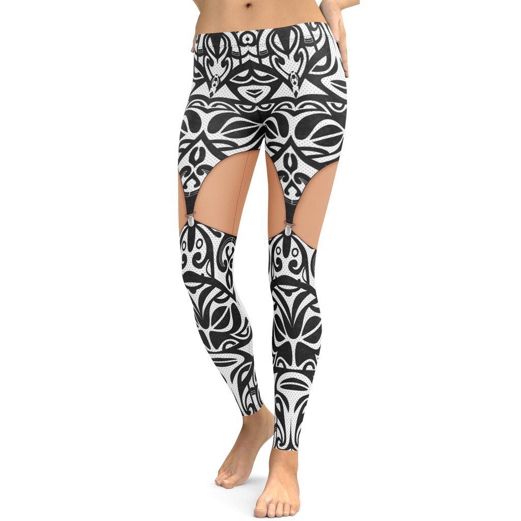 Medium Tone Cute Suspenders Leggings