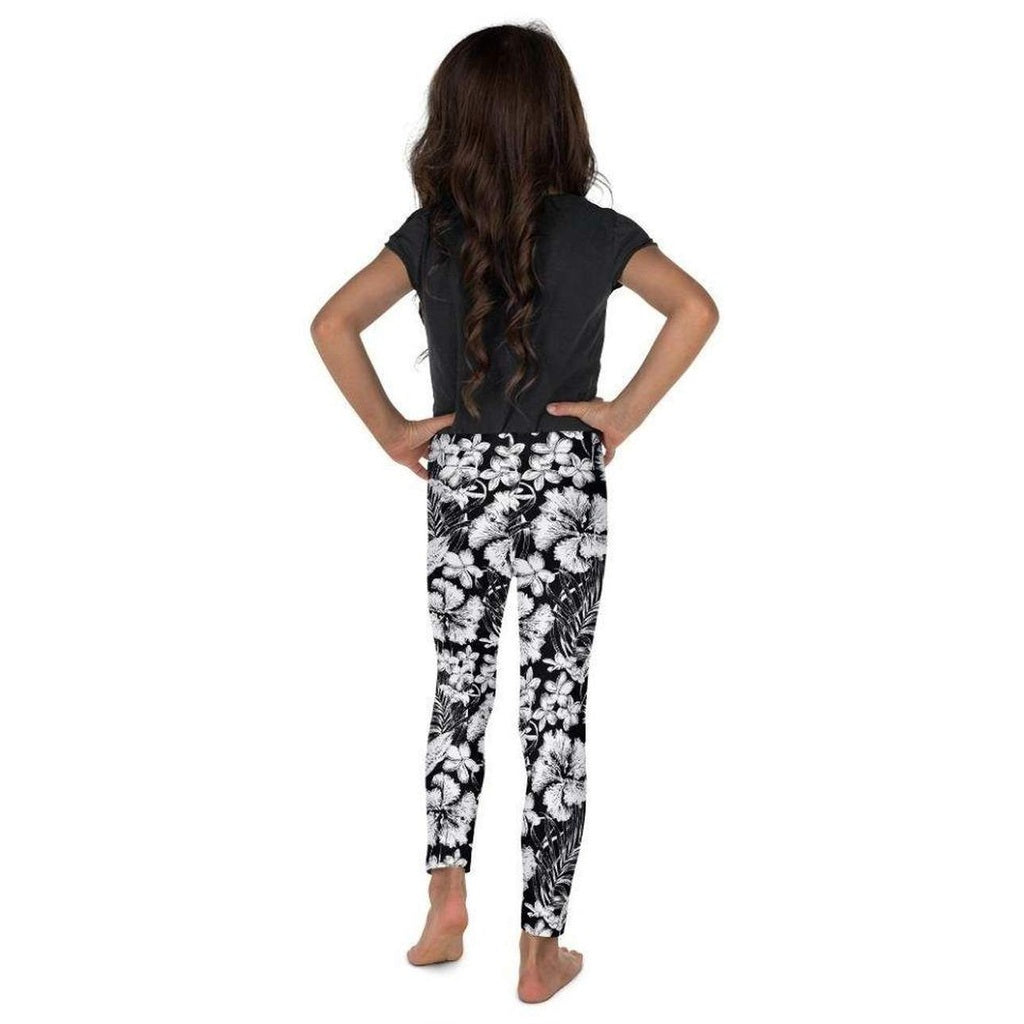 Monochrome Floral Kid's Leggings
