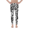 Monochrome Floral Men's Leggings