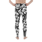 Monochrome Floral Men's Leggings