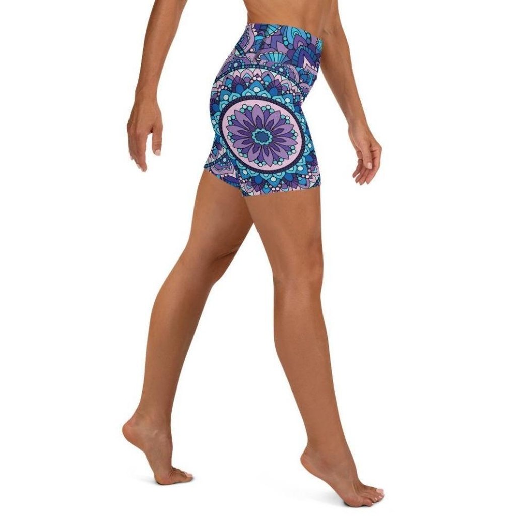 Mosaic Pattern Yoga Shorts