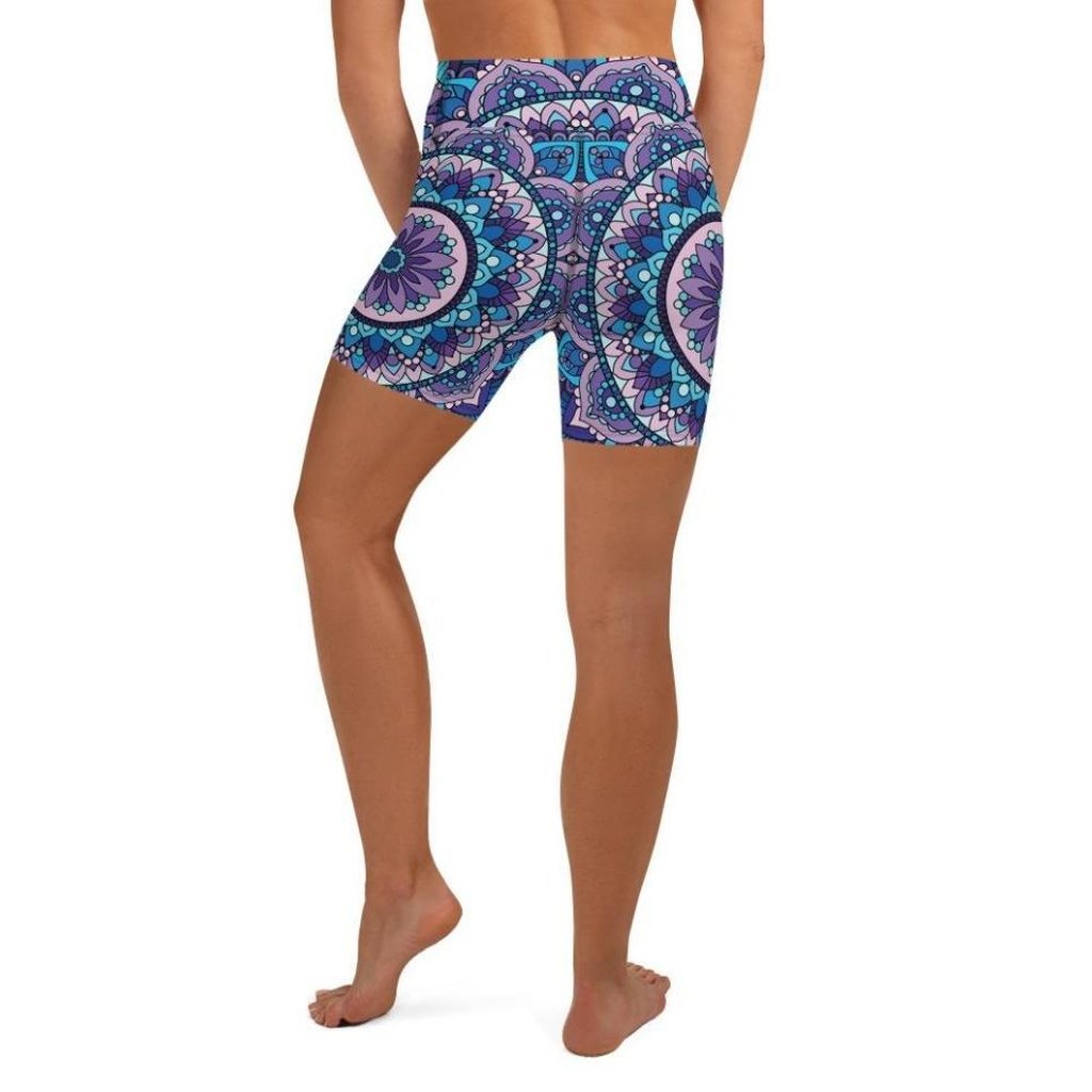 Mosaic Pattern Yoga Shorts