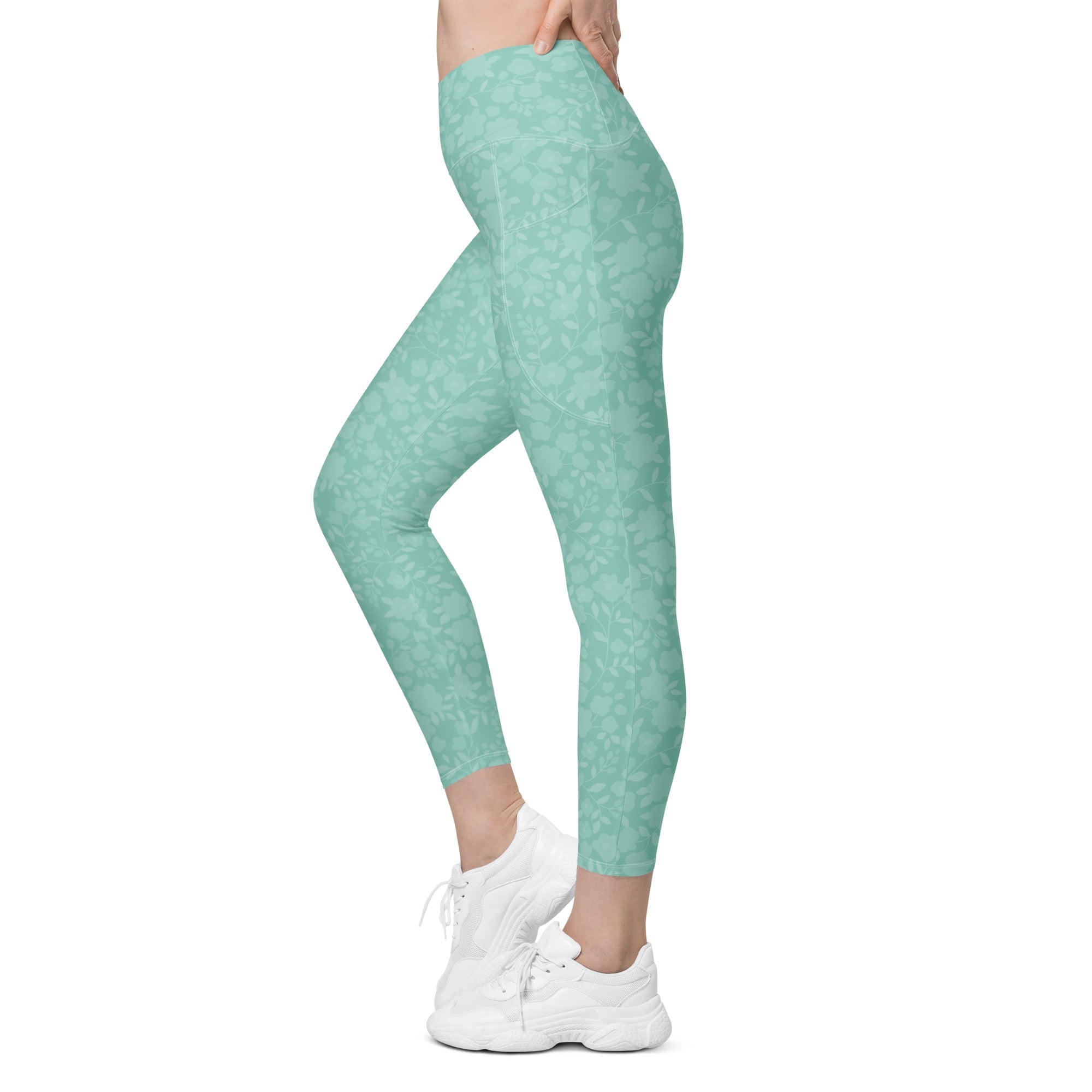 Mother of Bride Crossover Leggings With Pockets