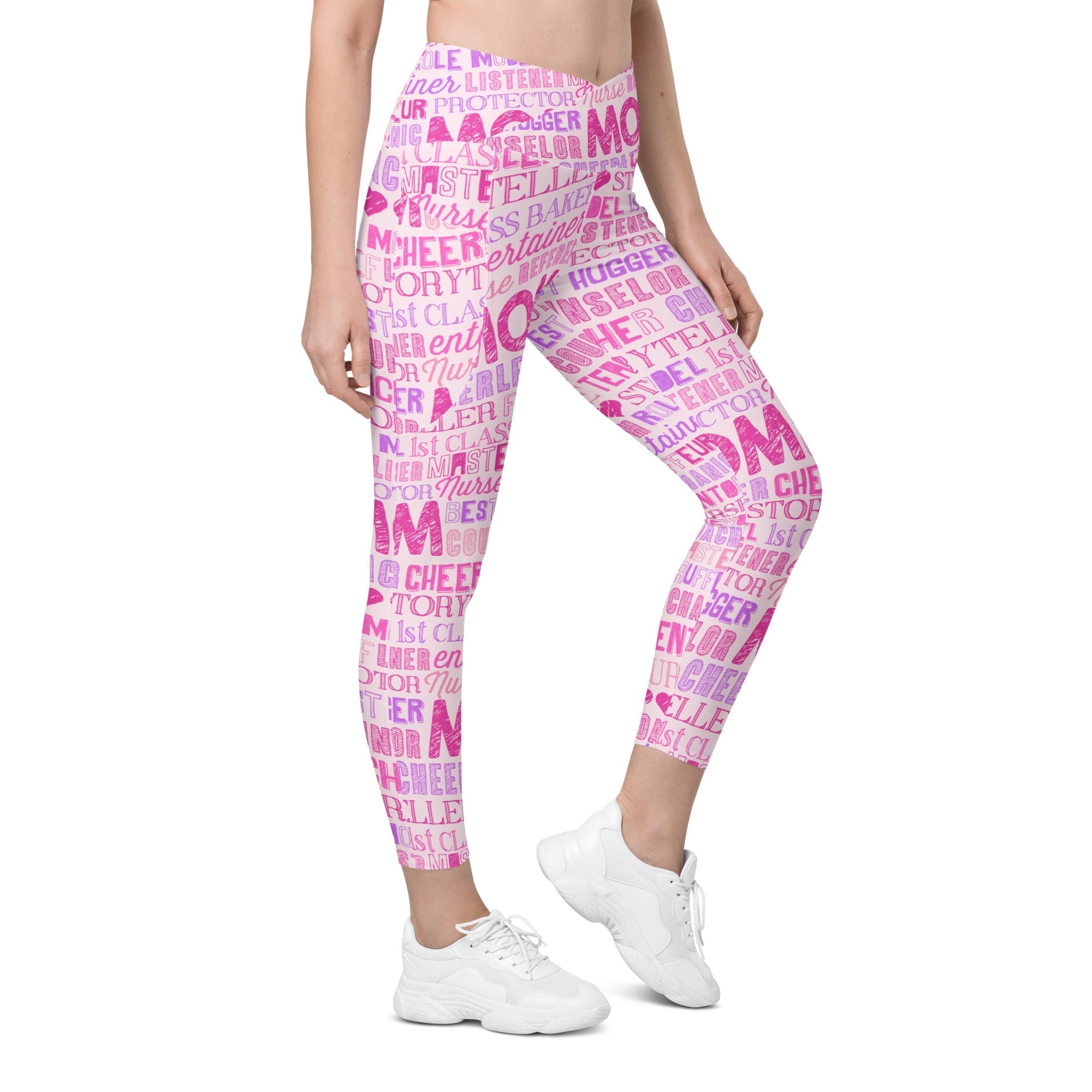 Mother's Day Crossover Leggings With Pockets