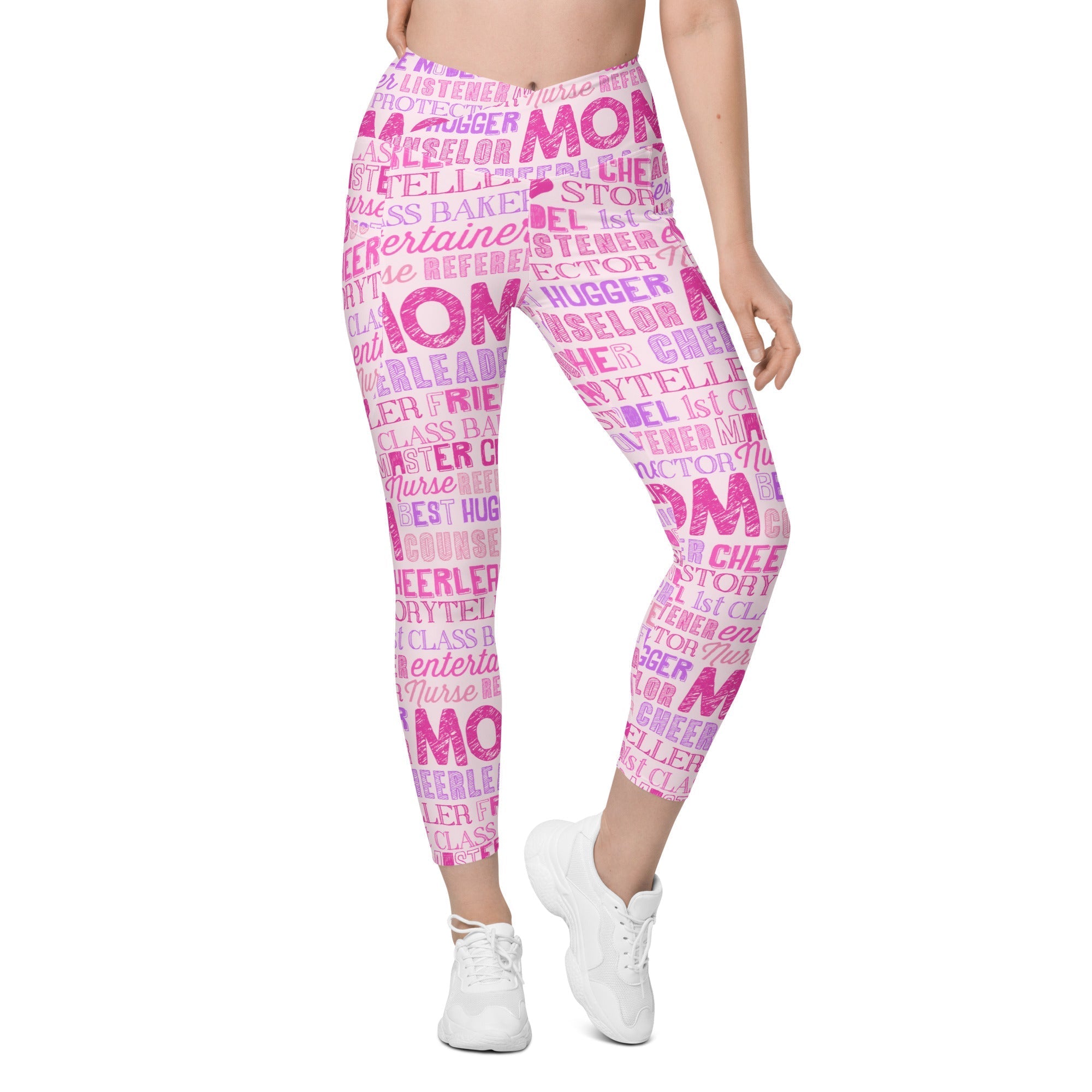 Mother's Day Crossover Leggings With Pockets