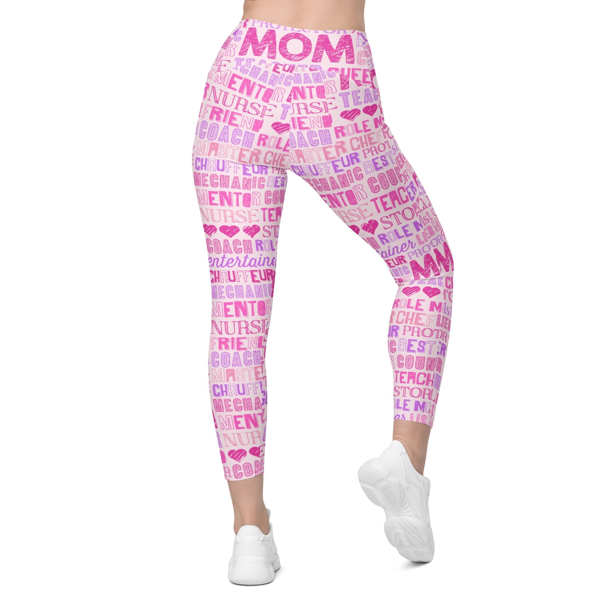 Mother's Day Crossover Leggings With Pockets