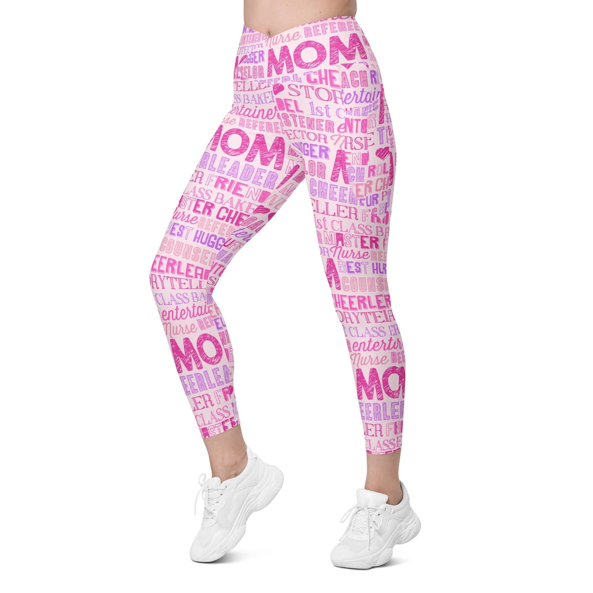 Mother's Day Crossover Leggings With Pockets