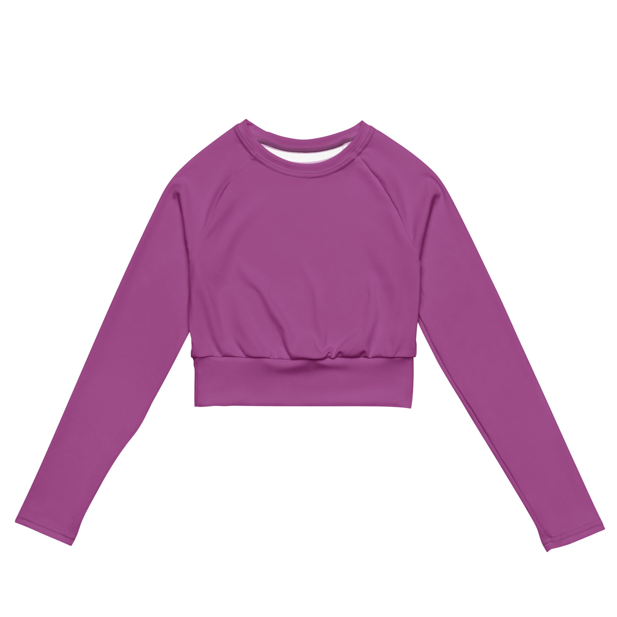 Mulberry Purple Recycled Long-sleeve Crop Top