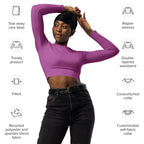 Mulberry Purple Recycled Long-sleeve Crop Top