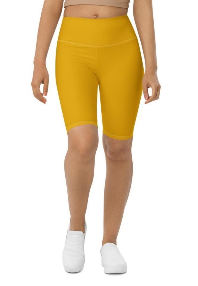 Mustard Yellow Biker Shorts