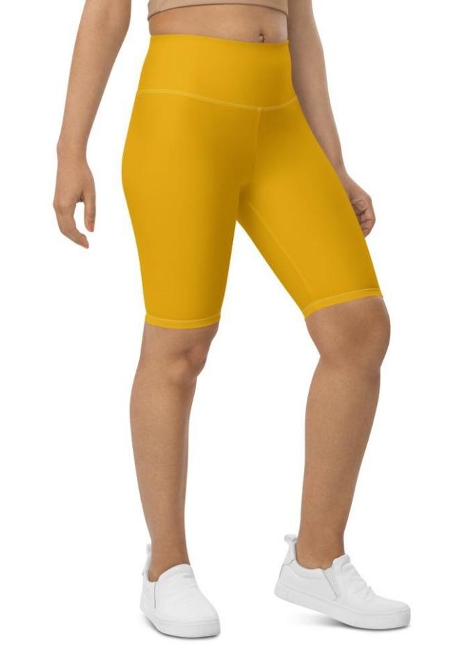 Mustard Yellow Biker Shorts