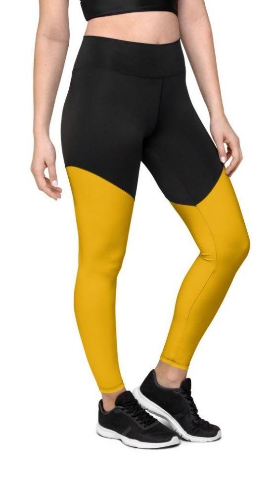 Mustard color stretchable cotton ankle Leggings - LGA33