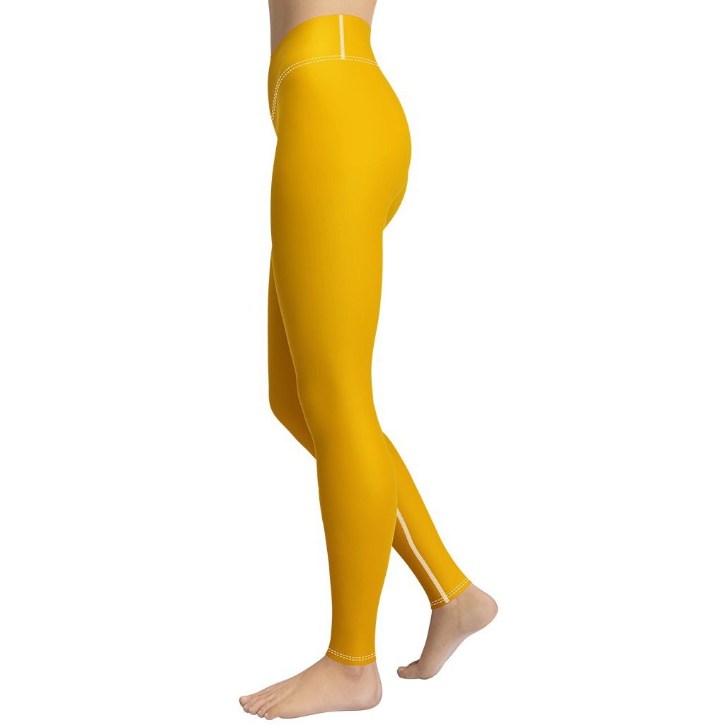 Mustard Yellow Yoga Leggings FIERCEPULSE