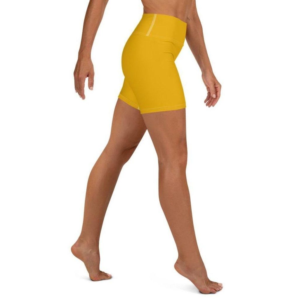 Mustard Yellow Yoga Shorts