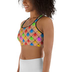 Naughty Christmas Lights Sports Bra