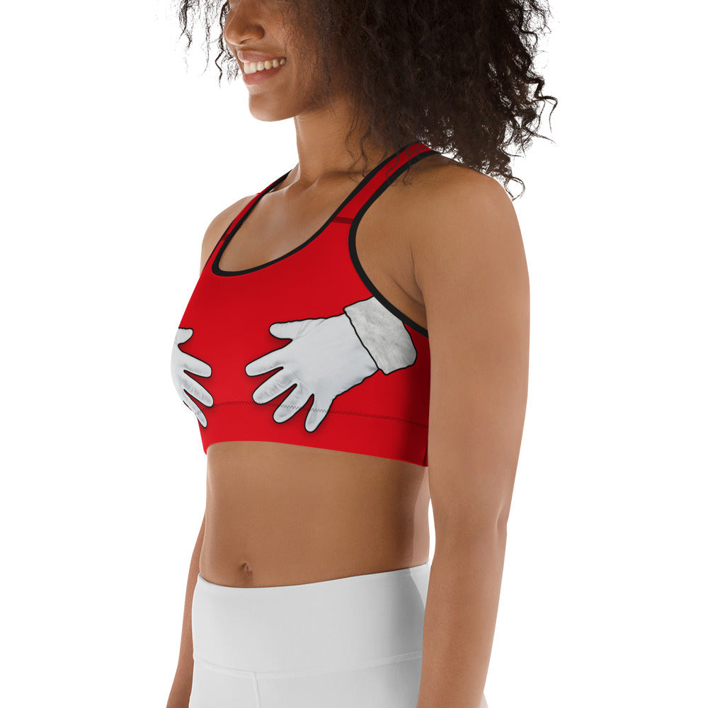 Naughty Santa Outfit Sports Bra