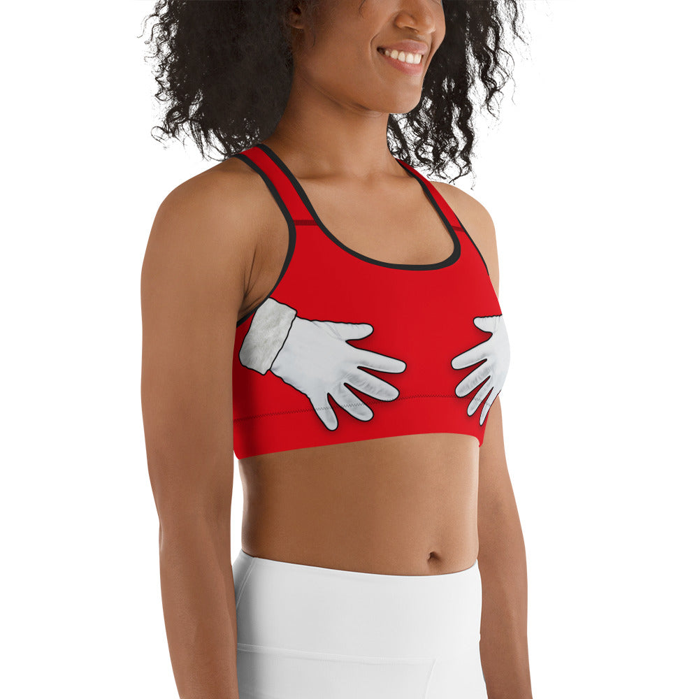 Naughty Santa Outfit Sports Bra