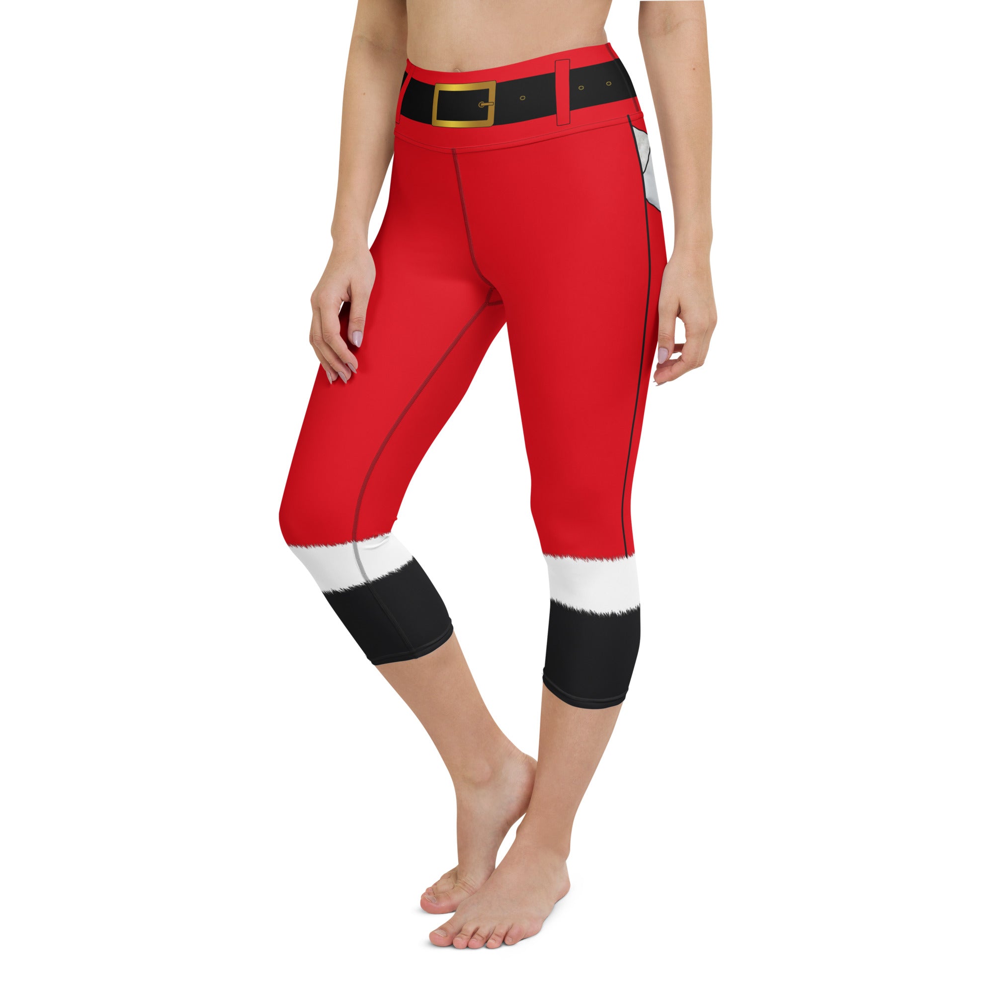 Naughty Santa Outfit Yoga Capris
