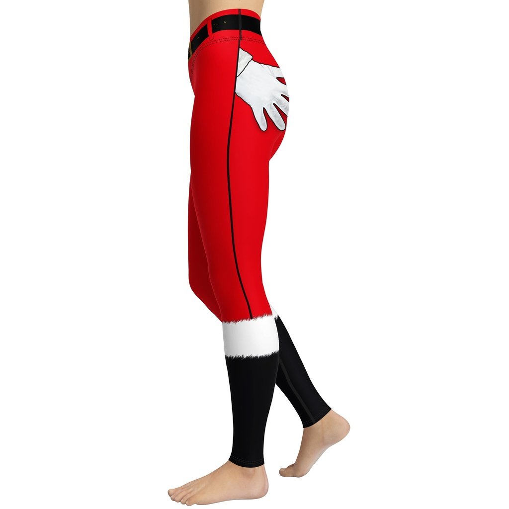 Naughty Santa Outfit Yoga Leggings
